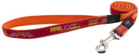 Поводок для собак Rogz "Fancy Dress", цвет: оранжевый, ширина 2 см. Размер L