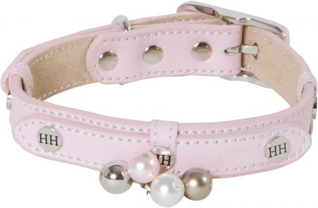 Ошейник для собак Happy House "Beads", цвет: розовый, обхват шеи 33-39 см, ширина 2 см. Размер S