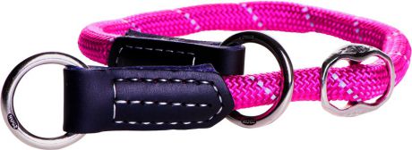 Полуудавка для собак Rogz "Rope", цвет: розовый, ширина 0,9 см, обхват шеи 35-40 см. Размер L