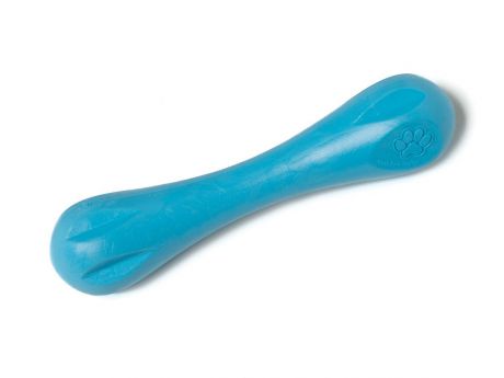 Игрушка для собак Zogoflex "Гантеля Hurley XS", цвет: голубой, длина 11,5 см
