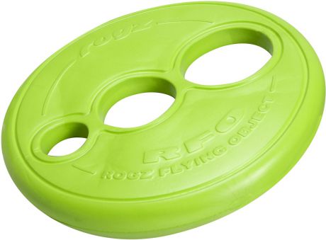 Игрушка для собак Rogz "RFO. Тарелка", цвет: лайм, диаметр 23 см