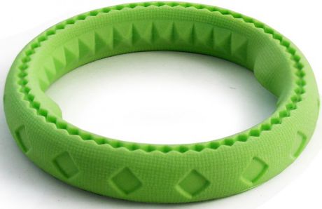 Игрушка для собак Triol "Кольцо", цвет: зеленый, диаметр 17 см