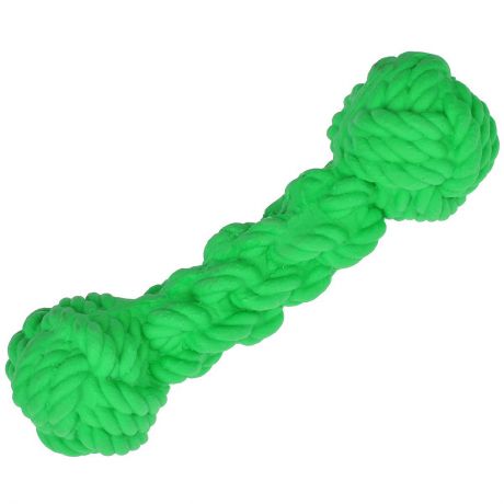 Игрушка для собак I.P.T.S. "Гантель плетеная", цвет: зеленый
