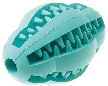 Игрушка для собак "Регби", для чистки зубов, с запахом мяты, 8 см. 13106