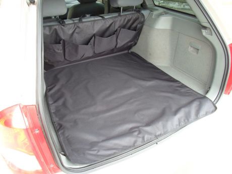Накидка защитная для животных "AvtoPoryadok", в багажник, с карманами, цвет: черный, 160 х 100 см