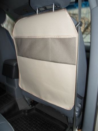 Накидка защитная для животных "AvtoPoryadok", на спинку переднего сиденья, цвет: бежевый, 60 х 49 см