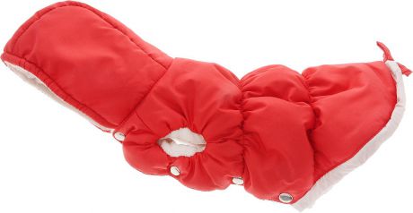 Куртка для собак "Dogmoda", зимняя, унисекс, цвет: красный, белый. Размер 2 (M)