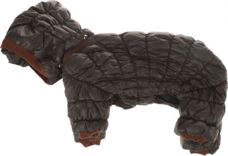 Комбинезон для собак Kuzer-Moda "Дутик", зимний, унисекс, цвет: коричневый. Размер XL