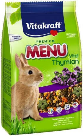 Корм для кроликов Vitakraft "Menu Thymian", 1 кг