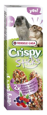 Палочки для кроликов и шиншилл Versele-Laga "Crispy", с лесными ягодами, 2 х 55 г