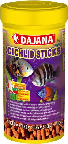 Корм для рыб Dajana "Cichlid Sticks", 250 мл