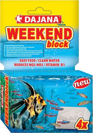 Корм для рыб Dajana "Weekend Block", 25 г, 4 шт