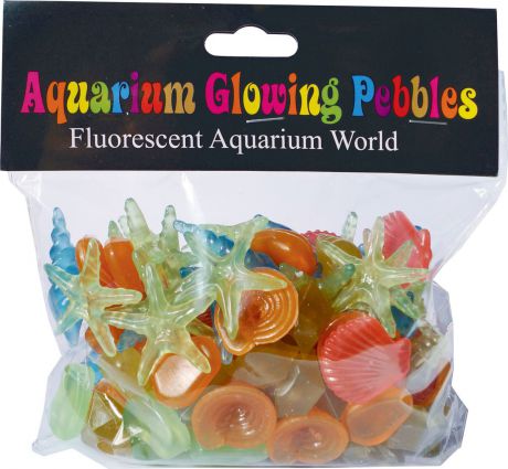 Декорация для аквариума Jelly-Fish "Светящиеся камни", 100 шт