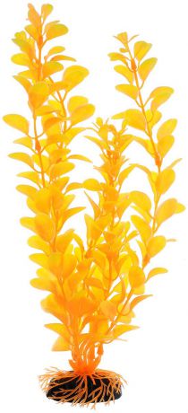 Растение для аквариума Barbus "Людвигия", пластиковое, цвет: желто-оранжевый, высота 30 см