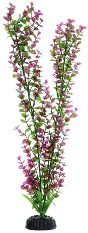 Растение для аквариума Barbus "Бакопа", пластиковое, цвет: зеленый, фиолетовый, высота 50 см