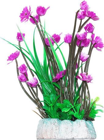 Растение для аквариума Уют "Гемиантус с лиловыми цветами", высота 24 см