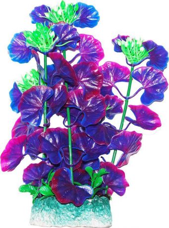 Растение для аквариума Уют "Щитолистник фиолетовый", высота 24 см