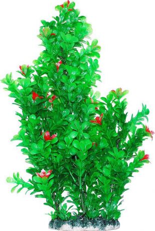 Растение для аквариума Уют "Бакопа с красными цветами", высота 44 см