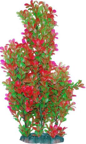 Растение для аквариума Уют "Людвигия зелено-красная", высота 44 см