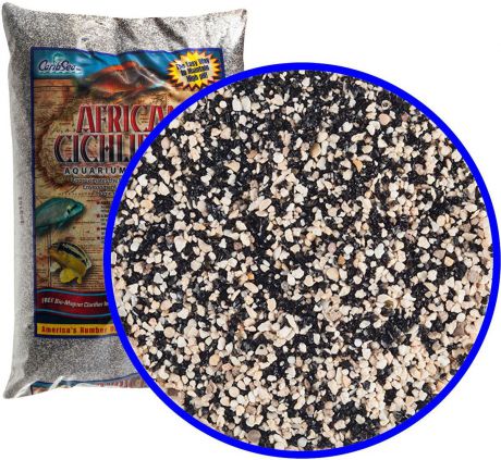 Аквагрунт пресноводный Caribsea "Sahara Sand", цвет: черно-белый, 0,5-1,5 мм, 9 кг