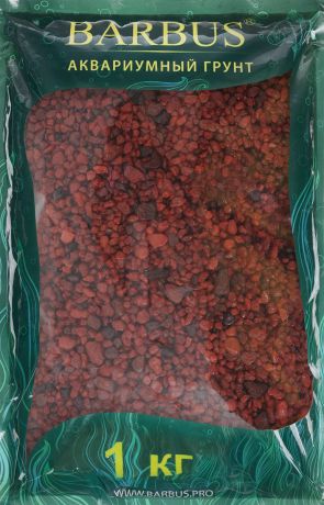 Грунт для аквариума Barbus "Премиум", натуральный, кварц, цвет: красный, 2-4 мм, 1 кг