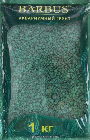 Грунт для аквариума Barbus "Премиум", натуральный, кварц, цвет: бирюзовый, 2-4 мм, 1 кг