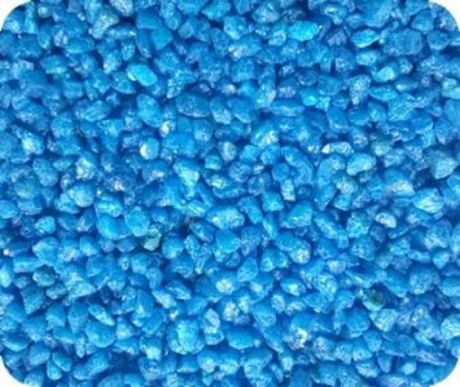 Грунт для аквариума "Уют", натуральный, мраморная крошка, цвет: голубой, 2-5 мм, 2 кг