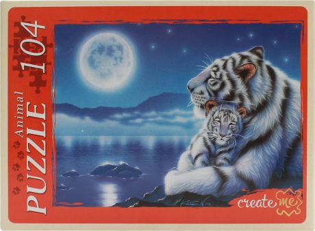 Рыжий Кот Пазл Белые тигры