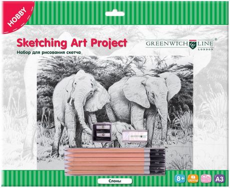 Greenwich Line Набор для рисования Слоны