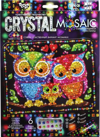 Набор для создания мозаики Danko Toys "Crystal Mosaic. Набор 7. Совы"