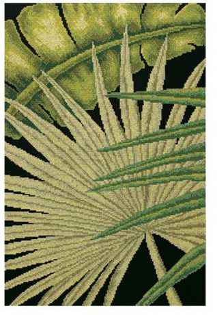 Набор для вышивания крестом RTO "Пальмовые листья - 2", 30 х 45 см