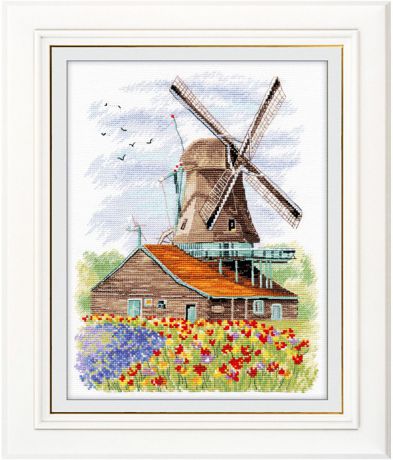 Набор для вышивания крестом Овен "Ветряная мельница. Голландия", 19 х 24 см