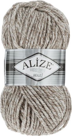 Пряжа для вязания Alize "Superlana Maxi", цвет: молочно-коричневый меланж (803), 100 м, 100 г, 5 шт