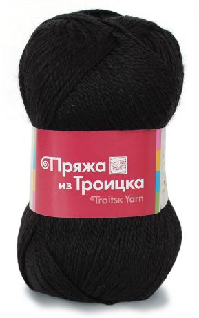 Пряжа для вязания Троицкая камвольная фабрика "Алиса", цвет: черный (0140), 300 м, 100 г, 10 шт