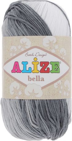 Пряжа для вязания Alize "Bella Batik", цвет: белый, серый, светло-серый (2905), 180 м, 50 г, 5 шт