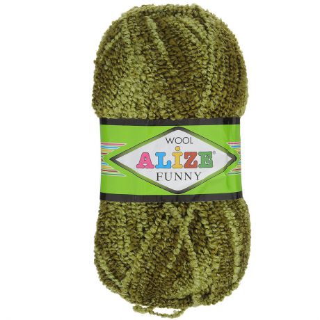 Пряжа для вязания Alize "Wool Funny", цвет: оливковый, зеленый (1004), 170 м, 100 г, 5 шт