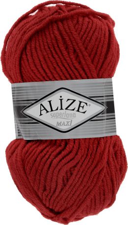 Пряжа для вязания Alize "Superlana Maxi", цвет: темно-красный (56), 100 м, 100 г, 5 шт