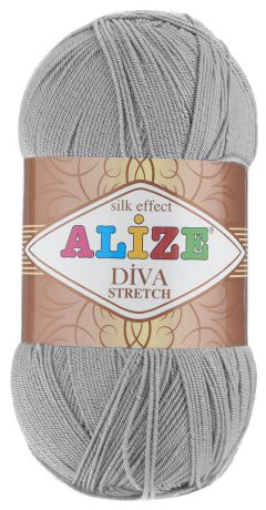 Пряжа для вязания Alize "Diva Stretch", цвет: серый (253), 400 м, 100 г, 5 шт