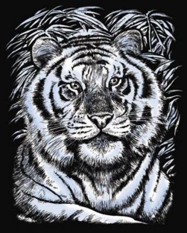 Набор для изготовления гравюры KSG "Белый тигр", 25,5 х 20,4 см