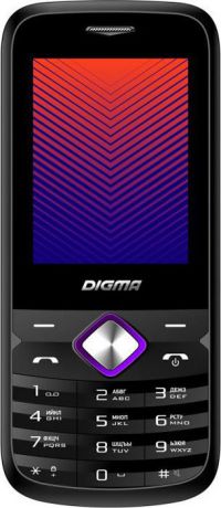 Мобильный телефон Digma Linx A242, черный, фиолетовый