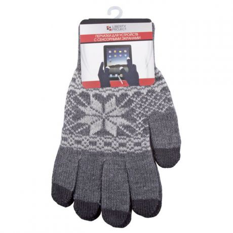 Liberty Project "Снежинка", Grey перчатки для сенсорных экранов, размер M (1004)