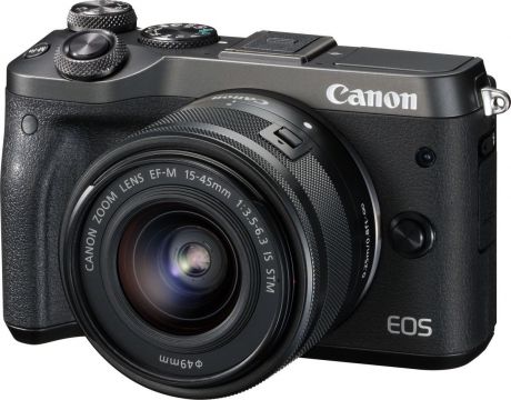Беззеркальный фотоаппарат Canon EOS M6 Kit 15-45 IS STM, Black