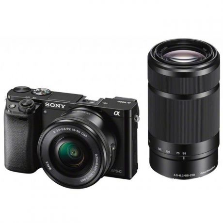 Беззеркальный фотоаппарат Sony Alpha A6000Y Kit 16-50 mm + 55-210 mm, Black