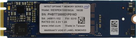 SSD накопитель Intel Original Optane 16GB, MEMPEK1W016GA01 953340
