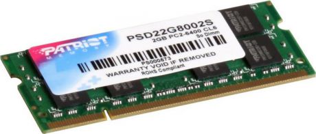 Модуль оперативной памяти Patriot DDR2 2Gb 800MHz, PSD22G8002S