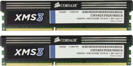 Модуль оперативной памяти Corsair DDR3 2x2Gb 1600MHz, CMX4GX3M2A1600C9