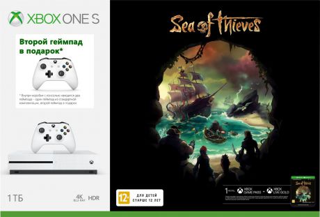Игровая приставка Xbox One S 1 ТБ + Sea of Thieves + геймпад