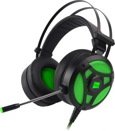 Игровые наушники Harper Gaming Hellfire, GHS-X10, черный, зеленый