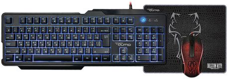 Qumo Viper K29/M29, Black комплект игровая мышь + клавиатура