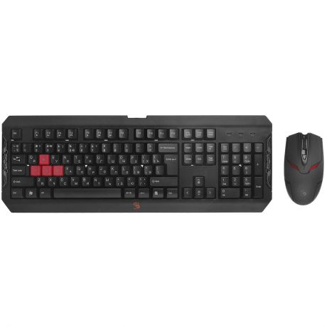Комплект игровая мышь + клавиатура A4Tech Bloody Q1100 (Q100+S2), Black
